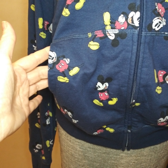 Disney Store Women's Navy Classic Happy Mickey Mouse Hoodie - Picture 4 of 10